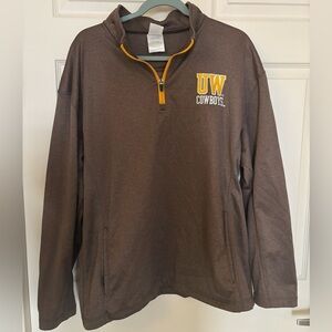 Men’s L Brown Quarter-Zip Sweater